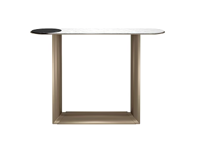 Modern Elegant Dining Table With Sleek Marble Top And Metal Frame Design 3d model
