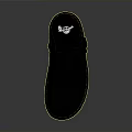 Black Casual Clog Shoes With Yellow Stitching And Thick Sole For Daily Use