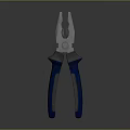 High Quality Hardware Tools Pliers With Blue Ergonomic Handle Design 3d model
