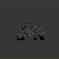 Advanced Armored Combat Vehicle With Futuristic Design Turret Multiple Wheels And Metallic Texture