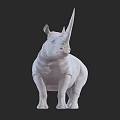White Reptile Model With Smooth Texture Displayed On Dark Background