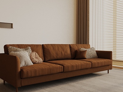 Modern three-seat sofa model