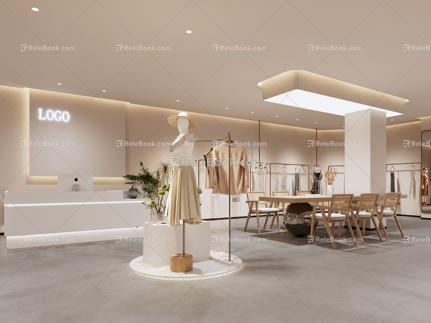 Clothing Store Showroom 3d model