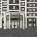 Modern Elegant Entrance Gate Architectural Design With Decorative Lighting And Greenery