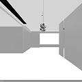 Modern Transparent Glass Linear Chandelier Hanging From Ceiling With Metal Ends