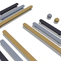 Modern Cabinet Handles in Gold Gray Black with Sleek Long Design