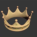 Golden Crown Fashion Accessory With Red Green Gemstones And Decorative Spikes