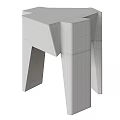 Modern Side Table with Polished Chrome Frame Geometric Legs and Sleek Surface 3d model