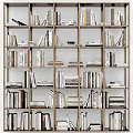 Modern Bookshelf Bookcase Open Bookshelf Books 3d model