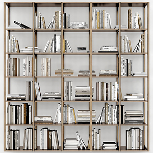 Modern Bookshelf Bookcase Open Bookshelf Books 3d model