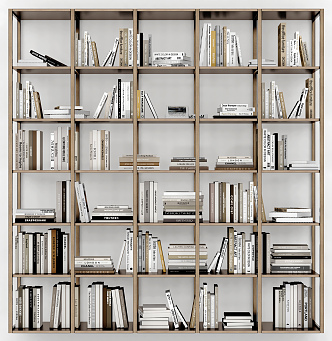 Modern Bookshelf Bookcase Open Bookshelf Books 3d model