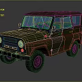 Green Military Off Road Vehicle Design With Rugged Exterior And Durable Tires