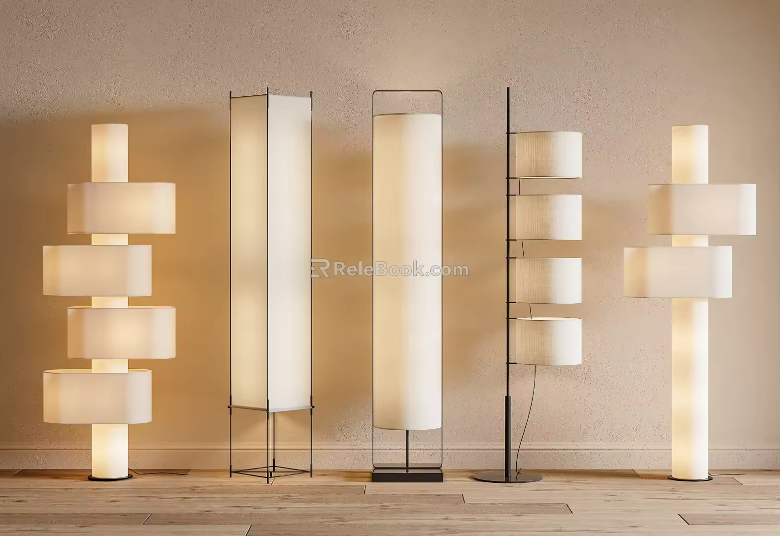 Floor Lamp Floor Lamp Cream Wind Floor Lamp Quiet Wind Floor Lamp Minimalist Floor Lamp Alien Floor Lamp 3d model