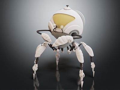 Modern robot machine crab machine crab 3d model