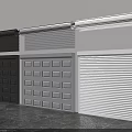 Various Style Garage Doors With Roller And Paneled Designs In Black Grey White
