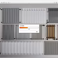 Different Home Heating Radiators With Panel Column Designs And White Grey Copper Colors 3d model
