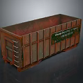 Rusty Metal Waste Handling Container For Household Services With Contact Info