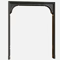 Elegant Black Decorative Archway Frame With Classic Design And Intricate Details