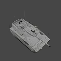 Modern Main Battle Tank With Desert Camouflage Turret Cannon Armor Plates And Track System