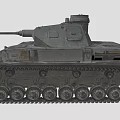 Vintage Military Tank With Detailed Tracks Turret And Gun Barrel Design
