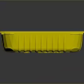 Practical Rectangular Yellow Plastic Tray For Kitchen Food Storage Daily Use