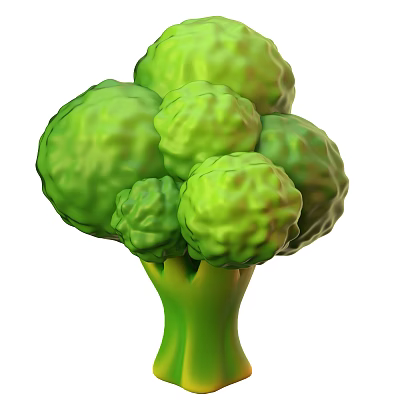 Fresh Green Broccoli a Nutritious Vegetable with Vibrant Florets Ideal for Healthy Meals 3d model