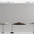 Various Patio Umbrella Styles With Brown White Black Colors And Cantilever Straight Poles
