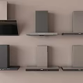 Modern Kitchen Appliances Showcasing Range Hoods In Multiple Designs And Styles 3d model