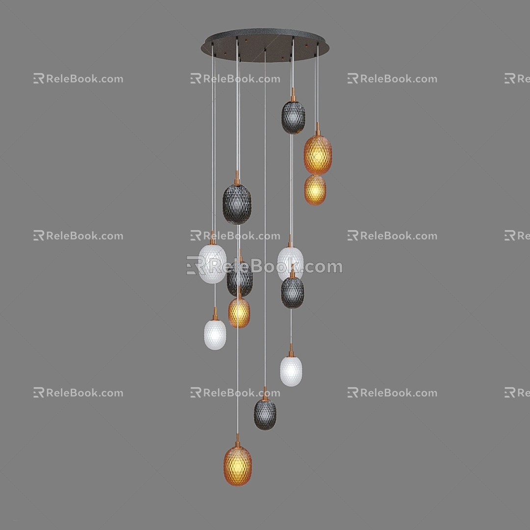 Simple Light Luxury Chandelier 3d model