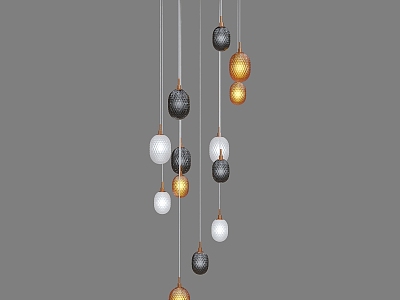 Simple Light Luxury Chandelier 3d model