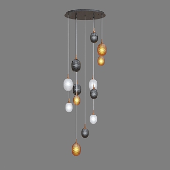 Simple Light Luxury Chandelier 3d model