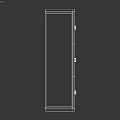 Modern Minimalist Wooden Sideboard With Three Doors And Black Handles Dark Finish