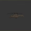 Modern Helicopter With Metallic Fuselage Multiple Rotors And Detailed Cockpit Design Structure