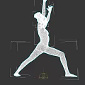 Woman Practicing Yoga Pose In Activewear With Stretched Arms And Legs