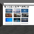 Modern Projector Projection Screen 3d model