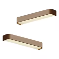 Modern Rectangular Brown Wall Lights with White Light and Sleek Design 3d model