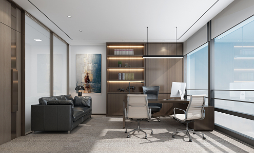 Modern Office Manager Room 3d model