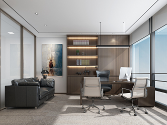 Modern Office Manager Room 3d model