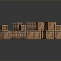 Practical Stacked Wooden Crates for Household Storage and Organizing Items