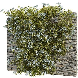 Modern Green Wall 3d model