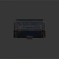 Military Style Utility Storage Box With Blue Lines Buttons And Durable Design