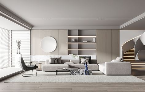 modern living room 3d model