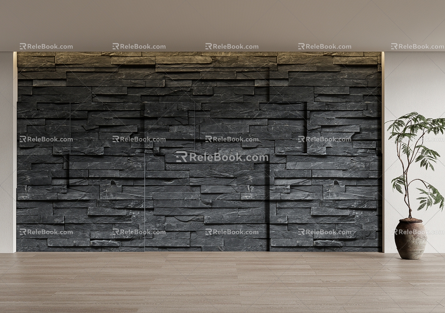 Modern background wall rubble stone background wall stone wall stone wall 3d model