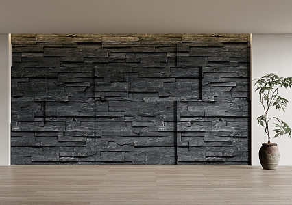 Modern background wall rubble stone background wall stone wall stone wall 3d model