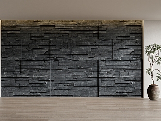 Modern background wall rubble stone background wall stone wall stone wall 3d model