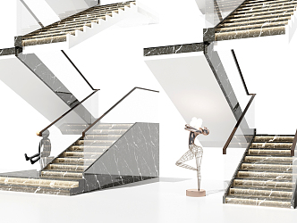 Modern Stairs 3d model