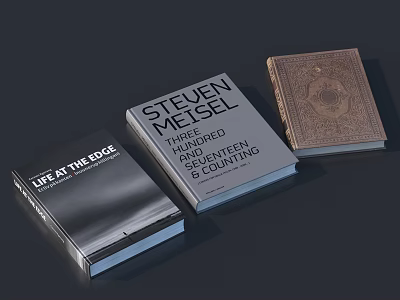 Various Notebooks with Modern and Vintage Cover Designs and Title Texts 3d model