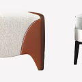 Modern Sofa Stools Featuring Fabric Leather Upholstery Round Square Various Color Designs 3d model