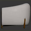 White Multi Seat Sofa with Wooden Legs Modern Minimalist Fabric Upholstery Design