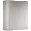 Modern Light Colored Wardrobe With Sleek Design And Long Metal Handles